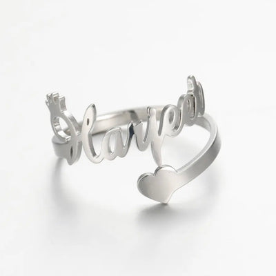 Personalized Double Name Ring