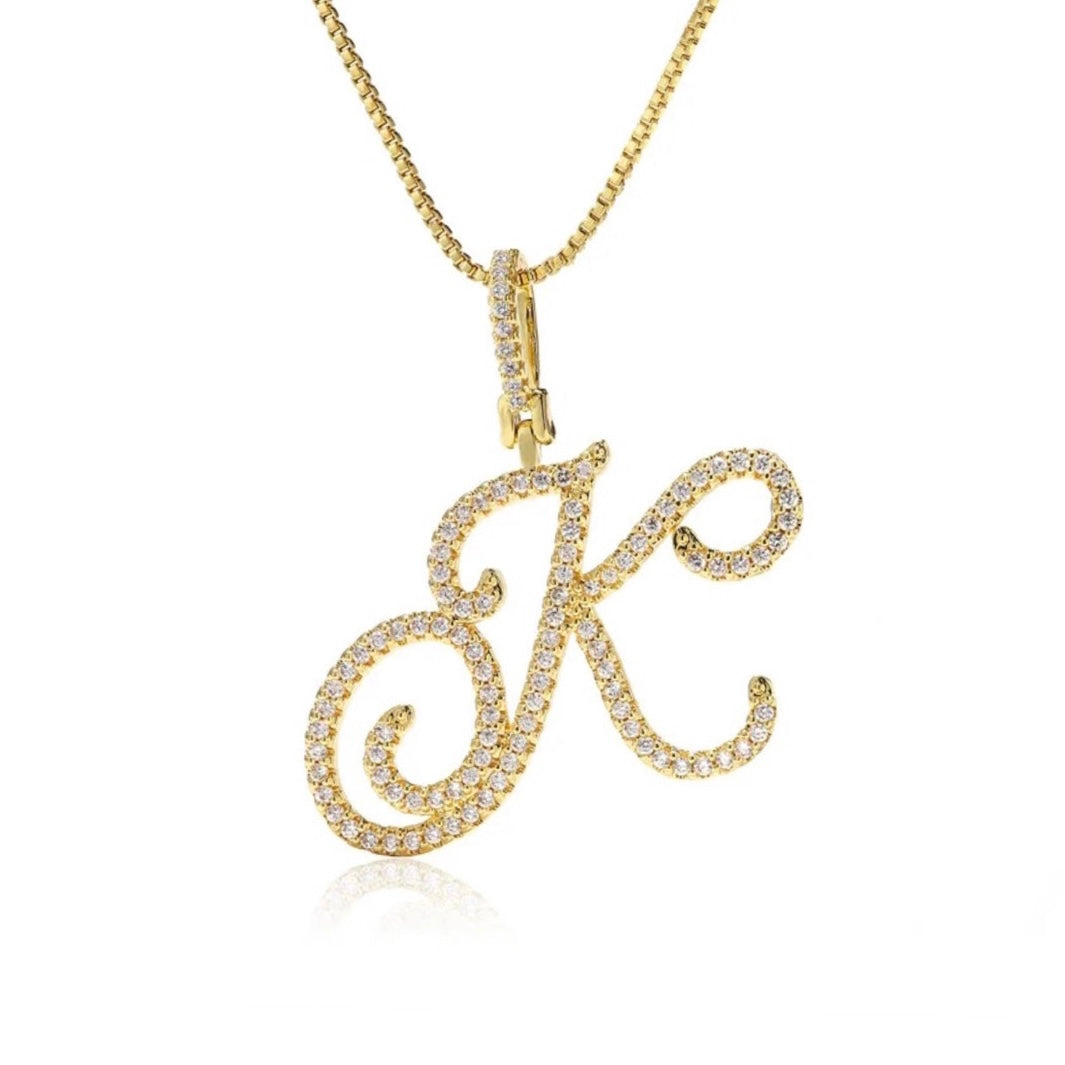 Iced Luxe Initial Pendant